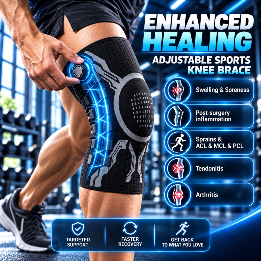 Compression Sleeve Calf - Rodillera inteligente con perilla ajustable, estabilizador
